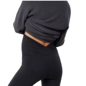 High-Waist Black Maternity Leggings